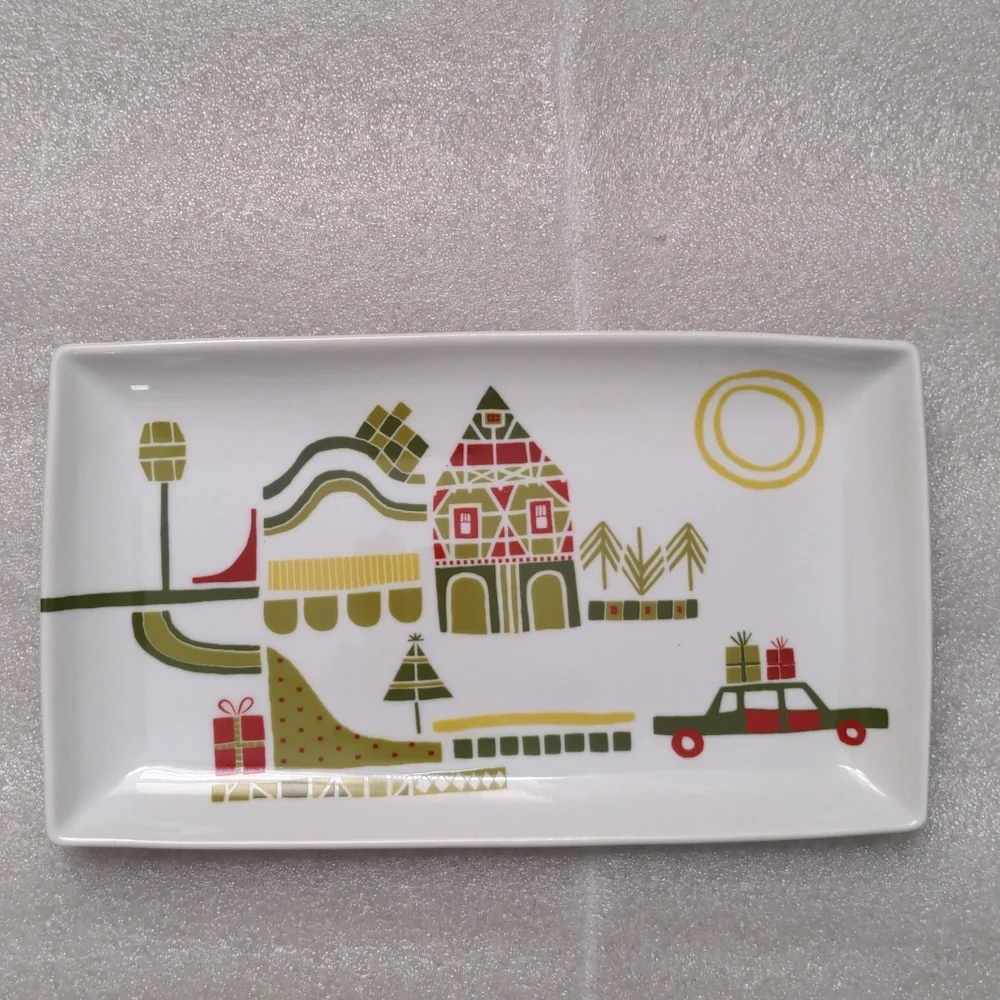Crate & Barrel Christmas Holiday Serving Platter
